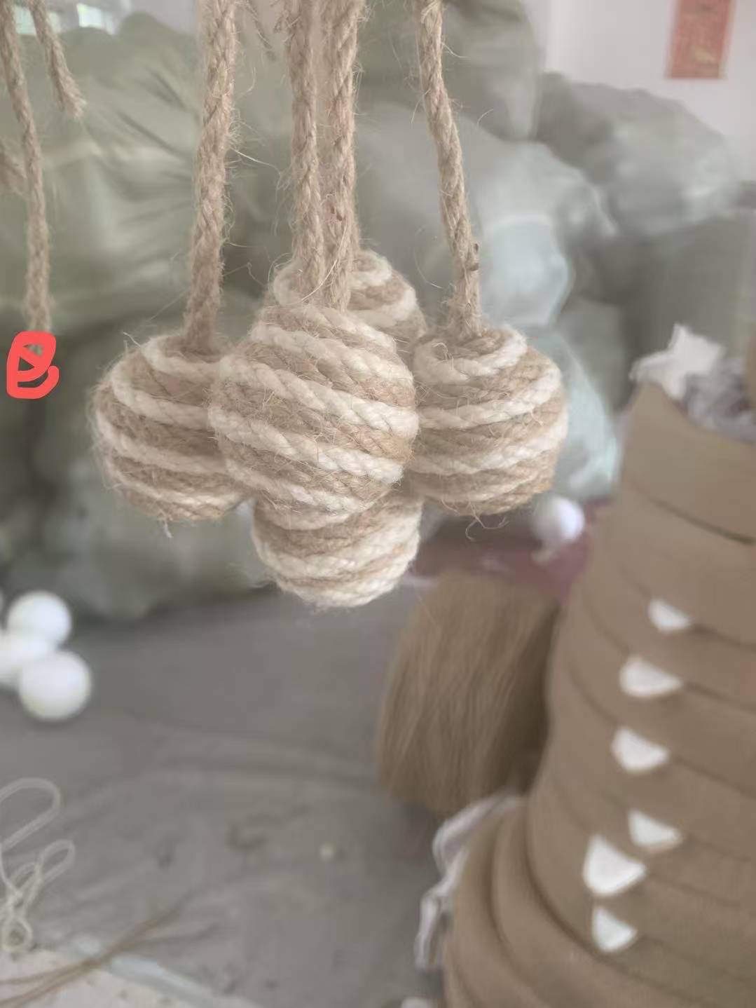 跨境新品 麻绳绕球、棉绳绕球 商场店铺装饰装扮宠物用品配件详情4