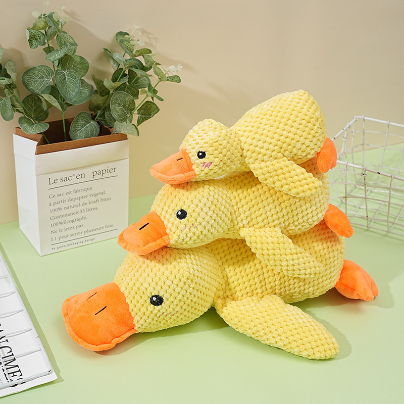 In stock, there are dog toys in stock, such as plush sleeping duck toys, which are tough to chew, can make sounds to relieve boredom, and small and medium-sized dog pet sound toys pic 14