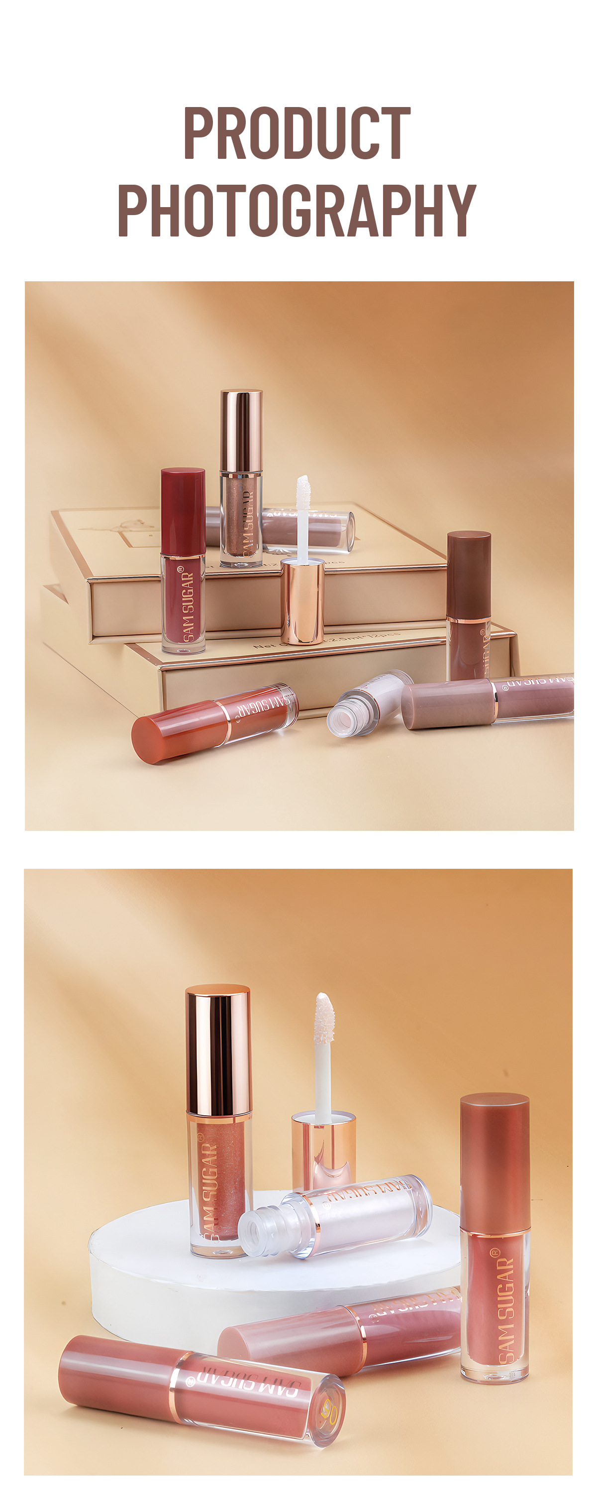 SAM Sugar 12-color Book Lip Gloss Set Matte Matte non-stick Cup Lip Gloss Lipstick Cross-border Makeup wholesale pic 15