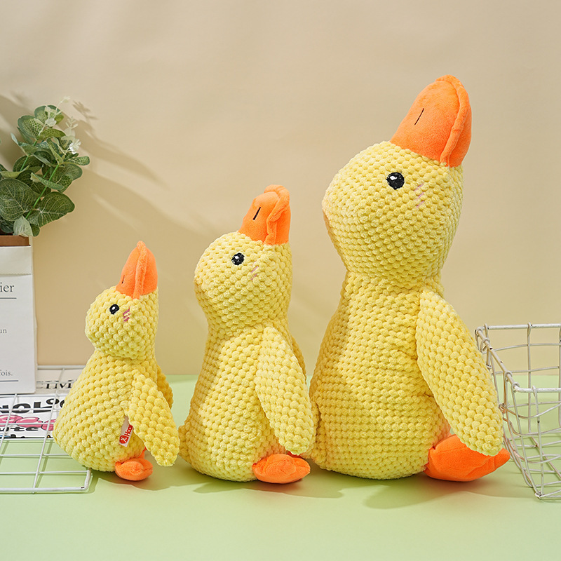 In stock, there are dog toys in stock, such as plush sleeping duck toys, which are tough to chew, can make sounds to relieve boredom, and small and medium-sized dog pet sound toys pic 5