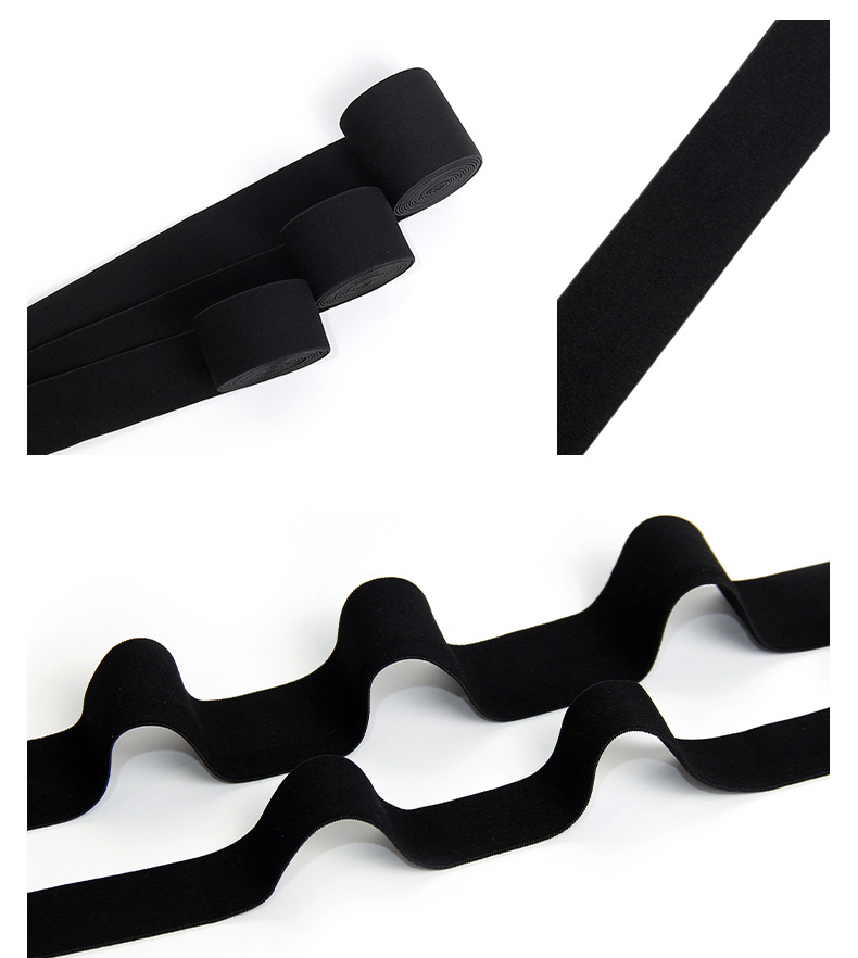Brushed nylon thickened double-sided wool elastic band webbing, high elasticity waist, hem, headband for kids, skin-friendly and highly elastic pic 4