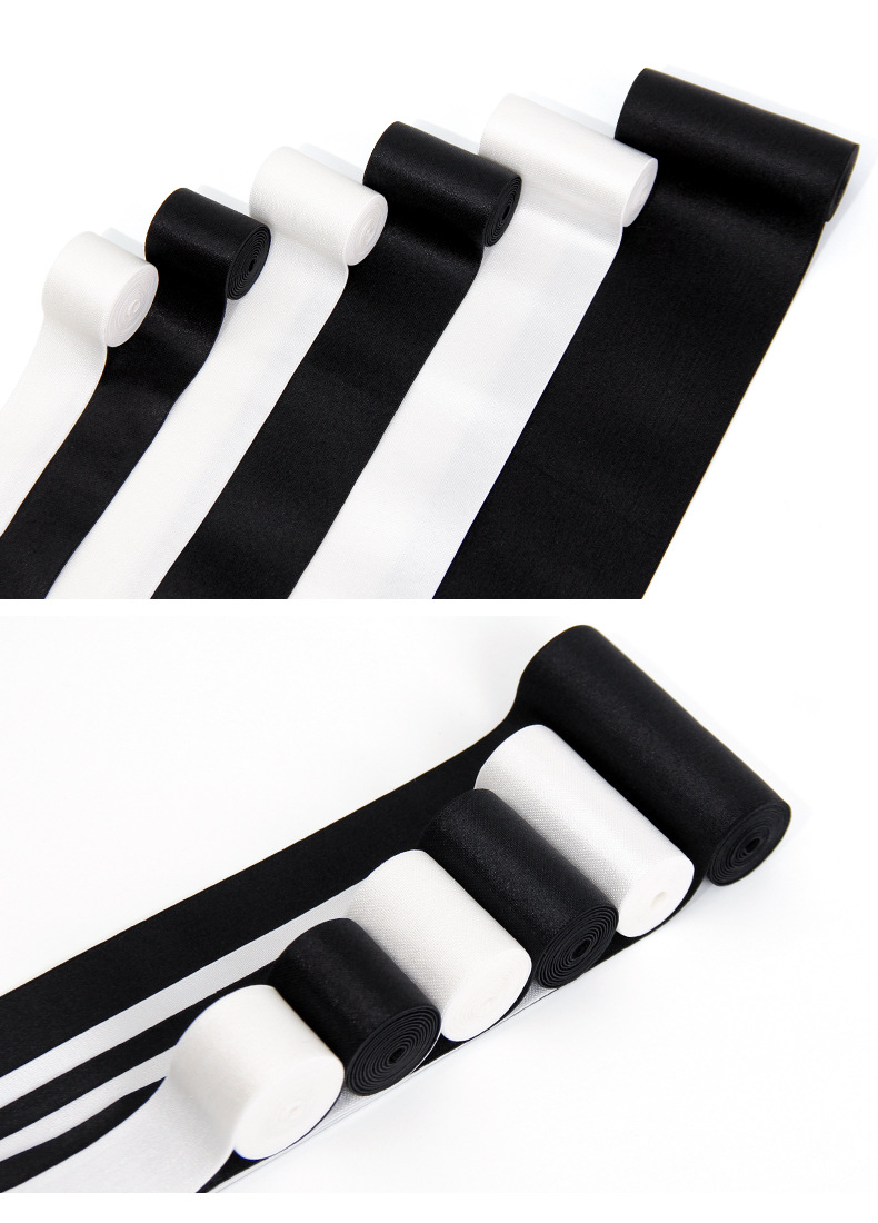 Colorful light fiber folded elastic band yoga pants and dance dress waist and head smooth thread widened one-foot elastic webbing pic 6