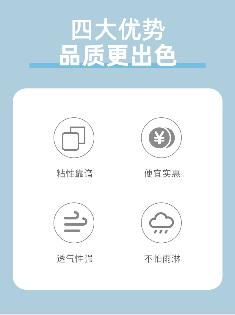 纱窗修补贴补洞贴流水孔自粘式魔术贴补丁防蚊网修补纱窗胶带批发详情3
