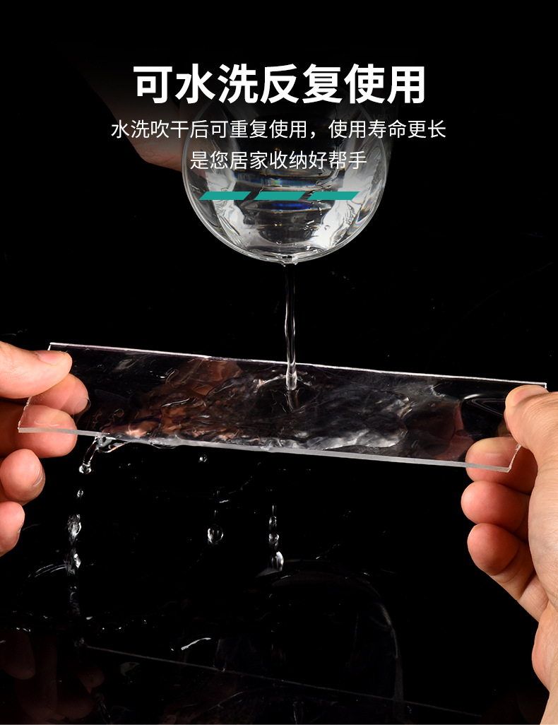 纳米双面胶高粘度无痕挂钩胶亚克力双面胶透明魔力胶带防水纳米胶详情6