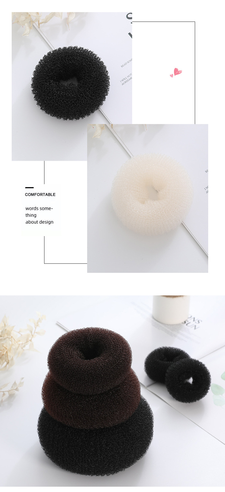 厂家现货丸子头盘发器扎头发饰韩国风甜甜圈花苞头编发器盘发工具详情12