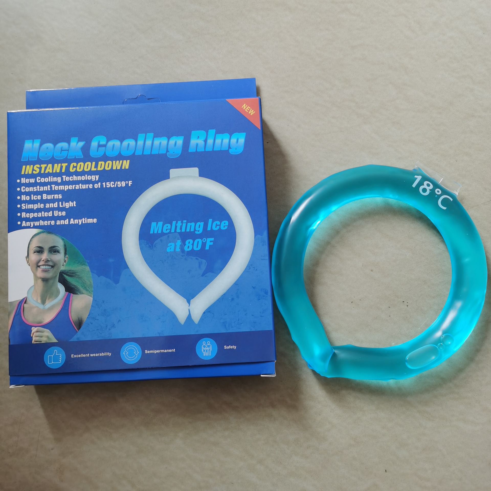 Summer ice neck scarf, ice pillow, neck ice pad, neck hanging ice ring, cool patch, cool cooling ice collar pic 27