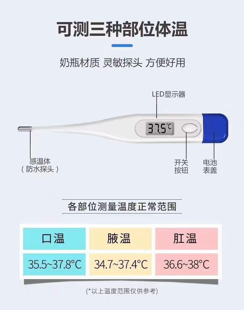 Cross-border electronic thermometers for foreign trade, children and adults, oral and armpit medical electronic temperature measurement needle thermometers pic 7