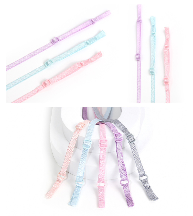High-quality ready-made colored shoulder strap underwear, clothing accessories, adjustable elastic bands, baby clothes, beautiful back bras in stock pic 4