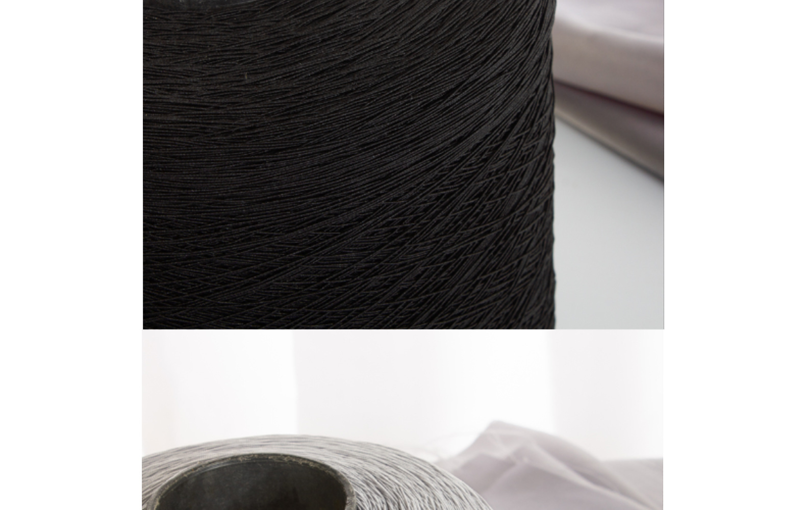 Wholesale of black and white Thai latex filament-coated polyester nylon double bag covered yarn round elastic elastic band thread pic 13