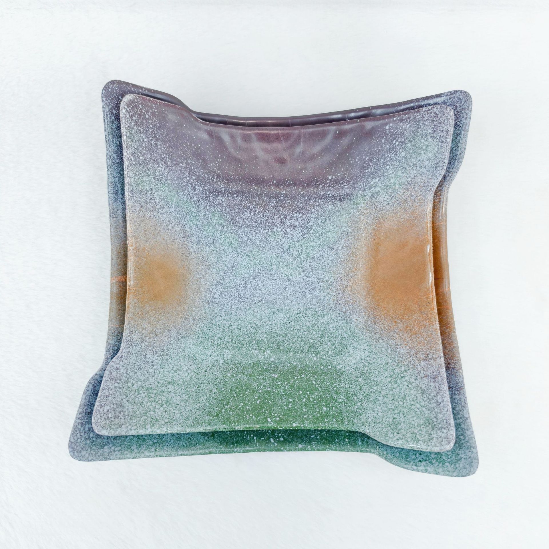 抽象艺术圆形彩绘盘水晶树香薰详情3