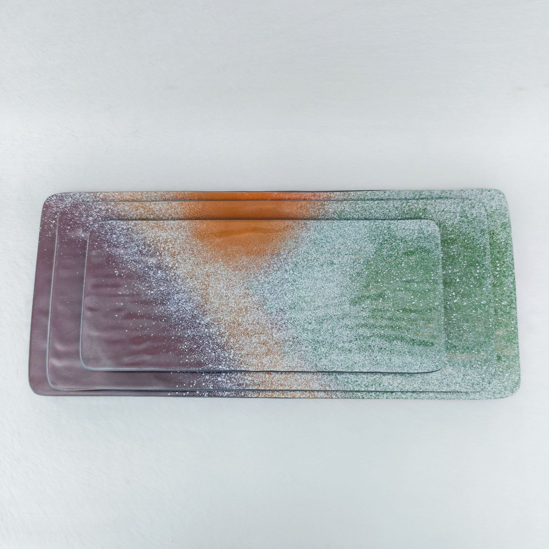 抽象艺术圆形彩绘盘水晶树香薰详情5