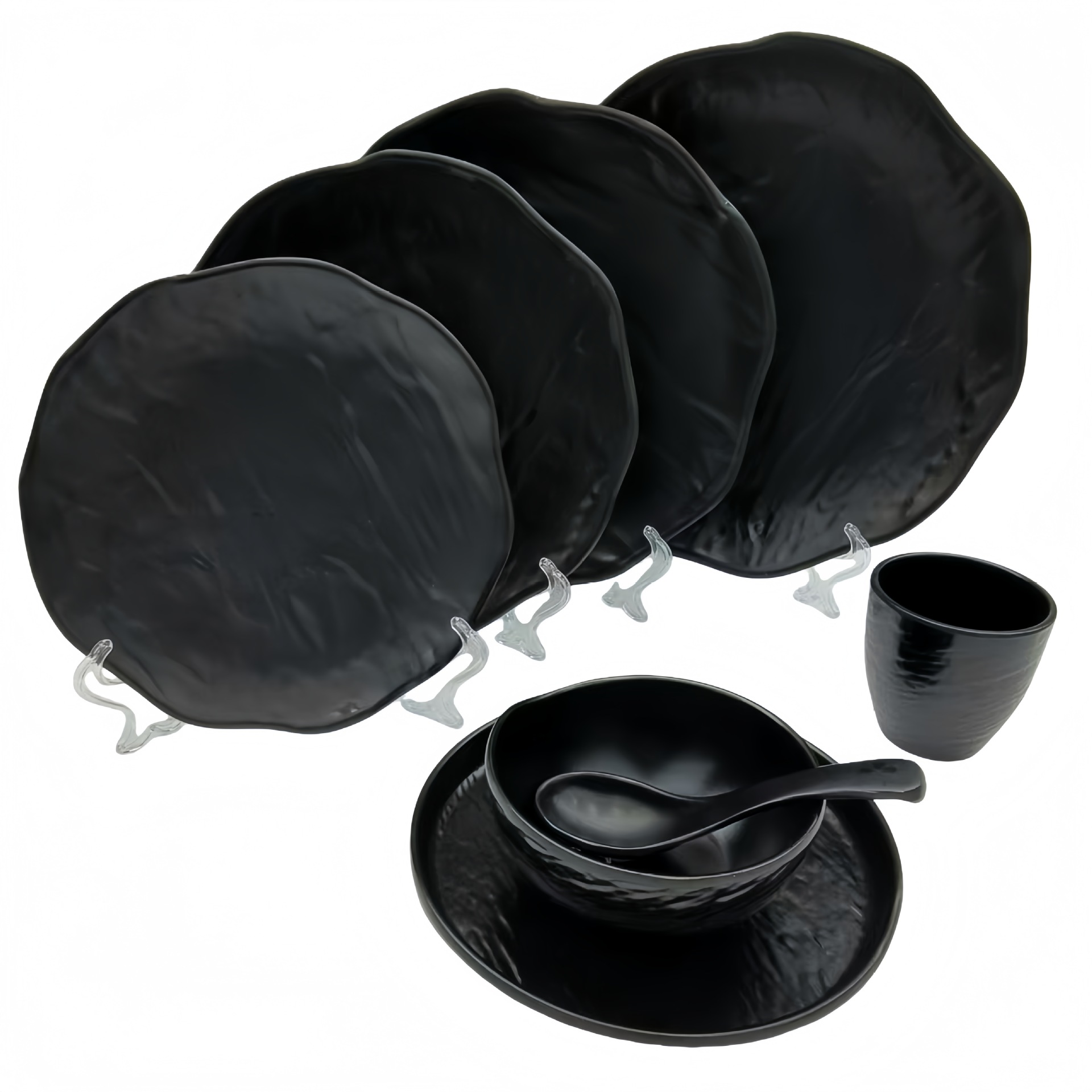 跨境餐具工厂 密胺餐具圆盘平盘塑料碟子菜盘餐盘西餐盘盘子详情1