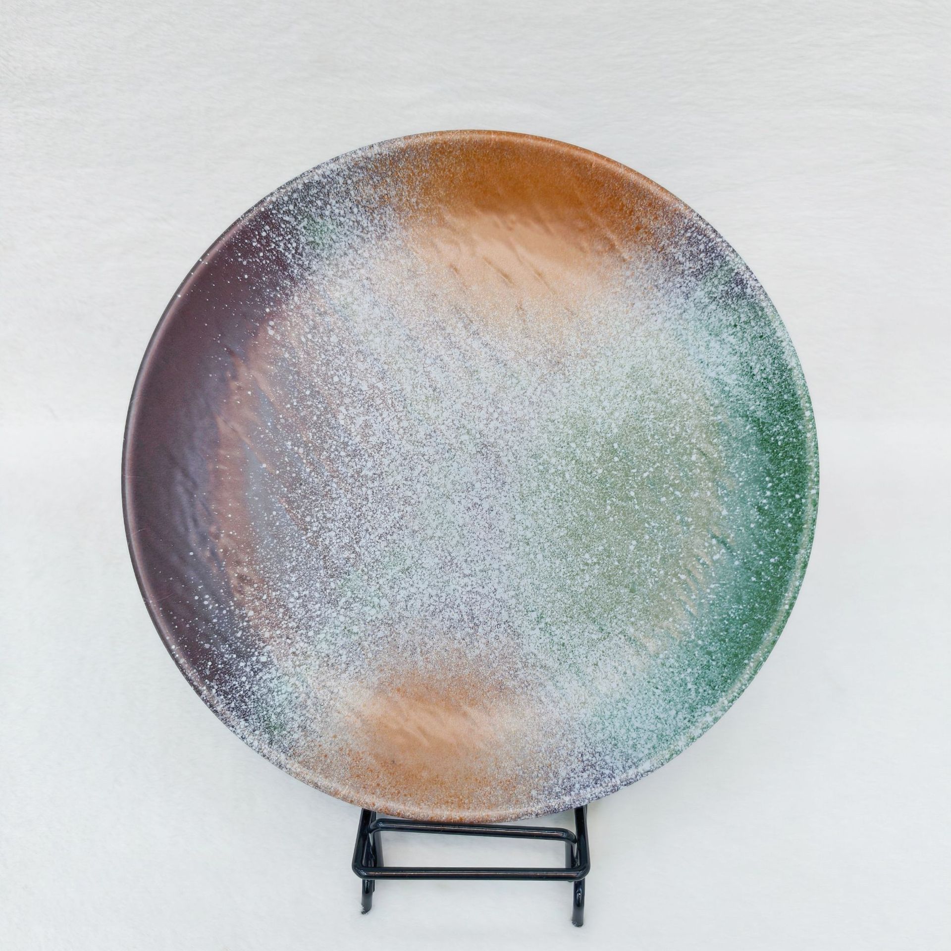 宋锦浮雕描金靠山图壁画卧室装饰画五区圆形渐变色盘详情20