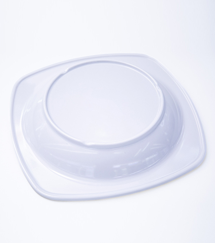 跨境密胺餐具套装商用盘子碟子仿瓷塑料勺子套装双色汤碗厂家批发详情6