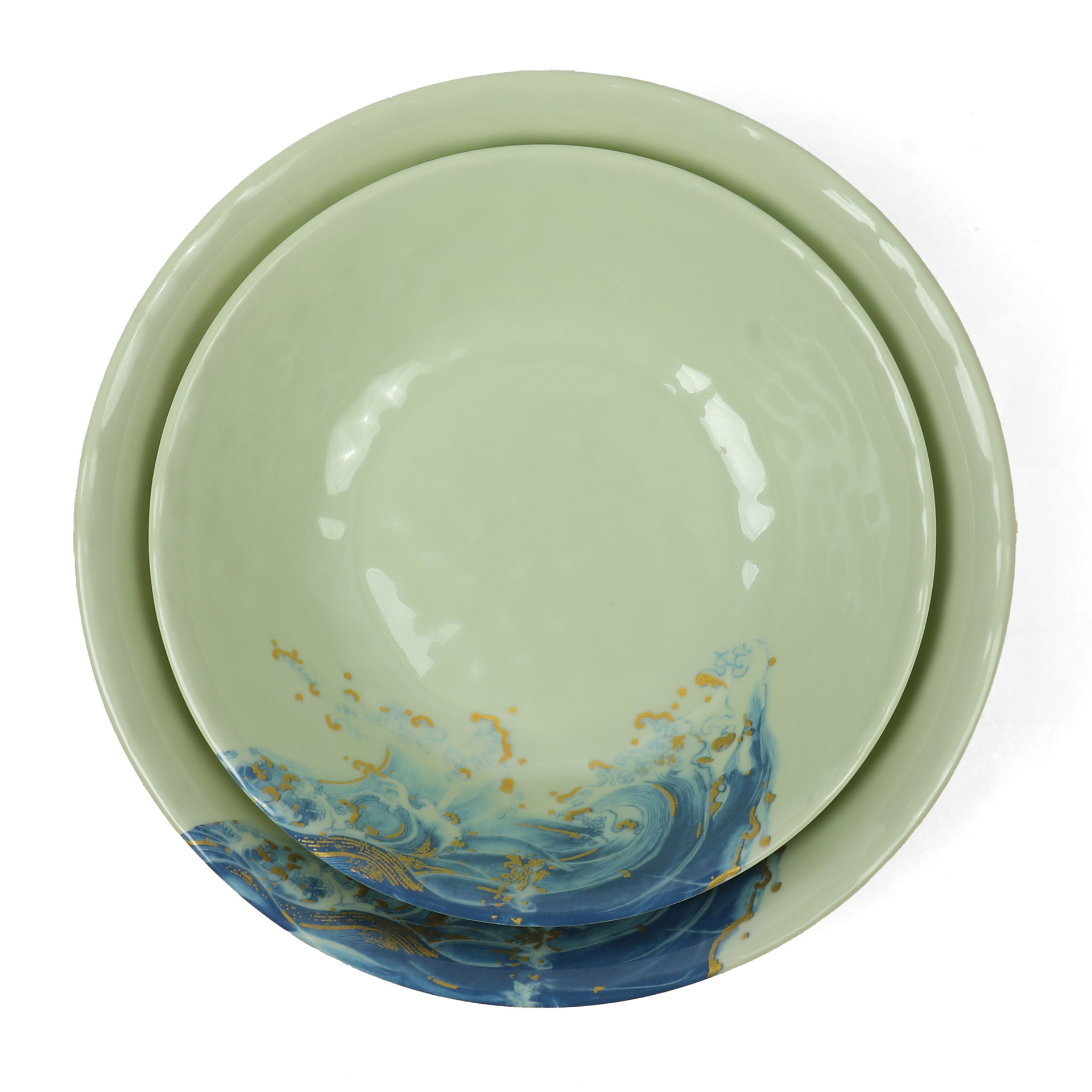 Creative and fashionable imitation porcelain melamine salad plates, hotel home kitchen plates, breakfast plate sets, factory direct sales and wholesale pic 4