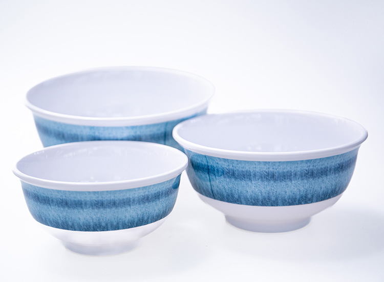 Melamine tableware set, household Japanese simple bowl, plate and spoon combination, high appearance level tableware wholesale pic 2