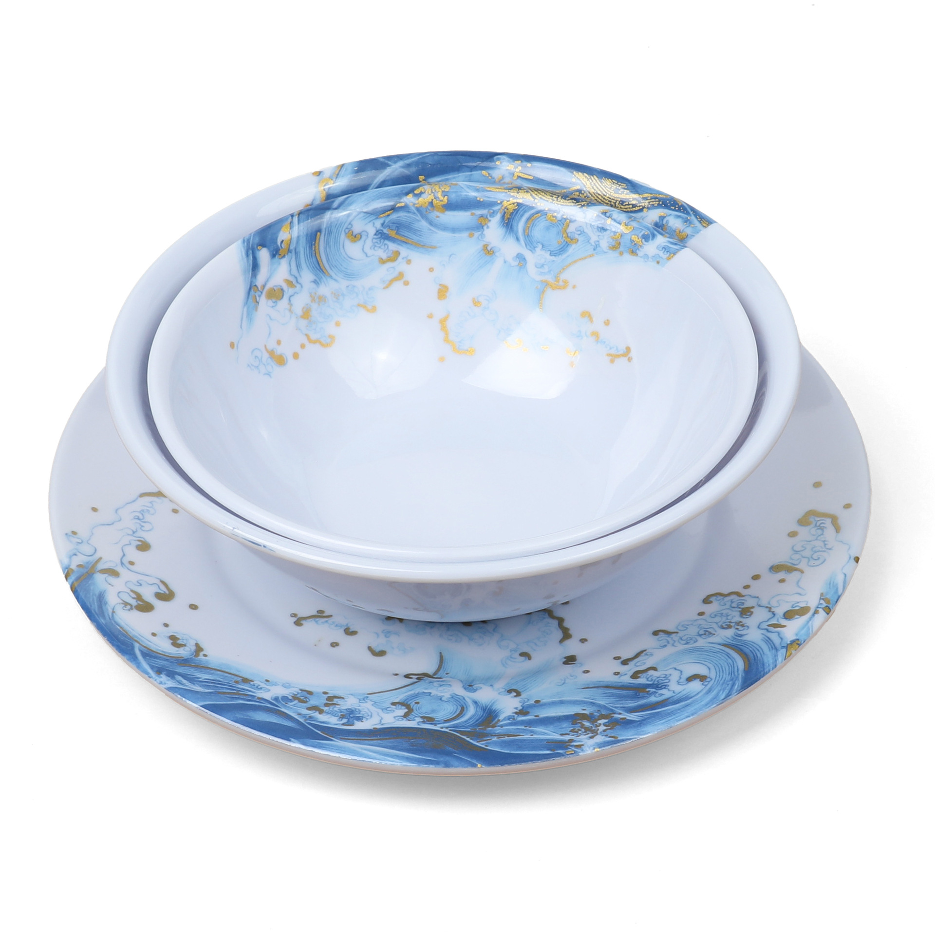 Japanese imitation ceramic bowls and plates, melamine tableware, household 4.5-inch rice bowls, soup bowls, deep plates, vegetable plates, kitchen and hotel supplies pic 2