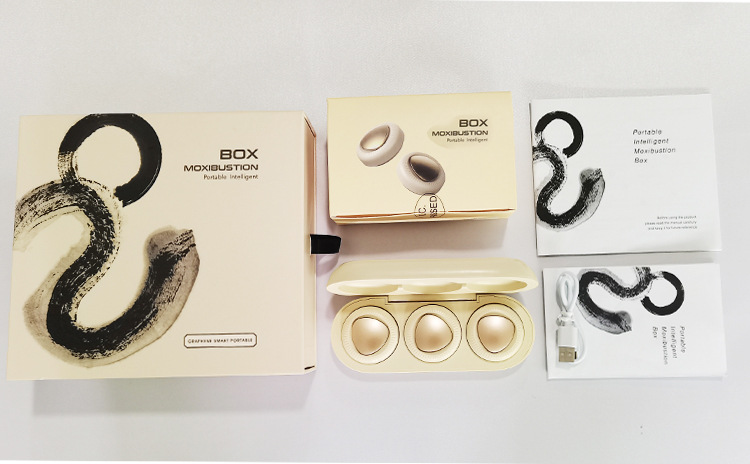 Smokeless moxibustion box Graphene home uterine cold three-compartment intelligent portable electronic mugwort fumigation instrument pic 12