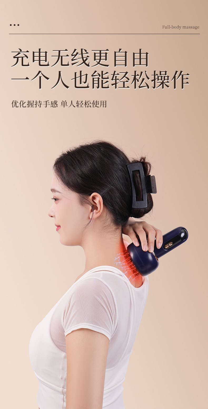 跨境爆品电动经络按摩仪拔按摩器全身按摩刷疏通仪刮腿刮肚刮背部详情9