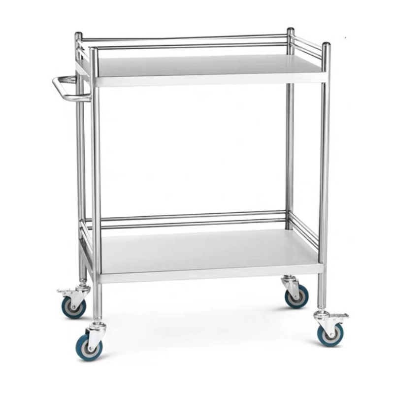 Hospital trolley, stainless steel trolley, three-layer instrument trolley, surgical trolley, nursing trolley, dressing change trolley, instrument trolley, nursing trolley pic 4