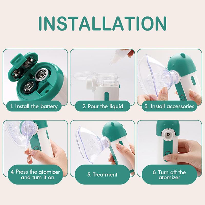 The new handheld portable nebulizer for adults and children's home use with automatic cleaning function is for export only pic 15
