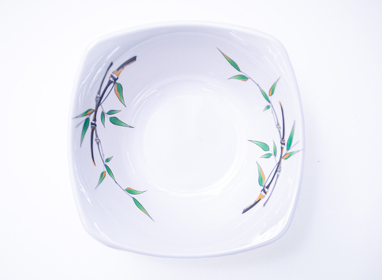 仿瓷复古风米饭碗窑变密胺餐具方形沙拉碗家居日用早餐酸奶燕麦碗详情4