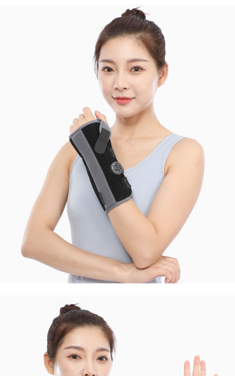 Wrist joint fixation strap, hand wrist strap, aluminum plate button type sports wrist guard brace pic 4