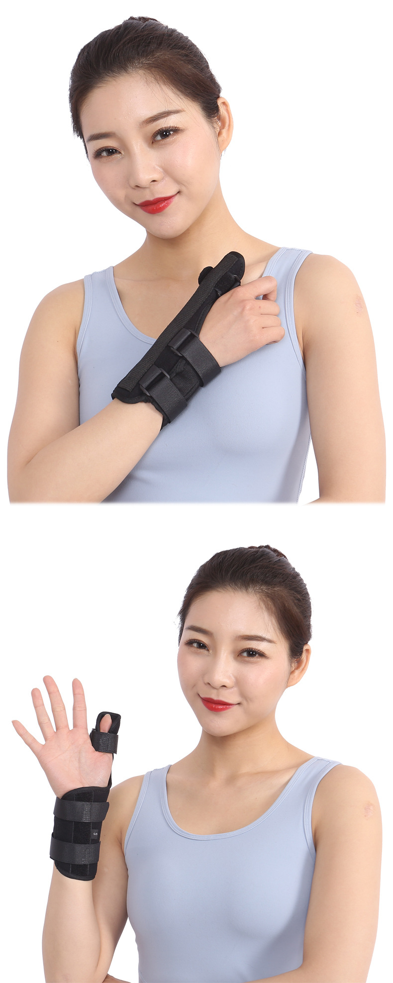 The size of the thumb fixation wrist guard for the mother can be adjusted pic 4