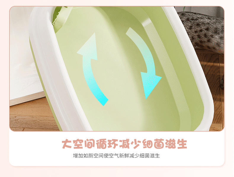 Smart cat litter box with bag, large-capacity deodorizing cat litter pad, new pet products pic 12
