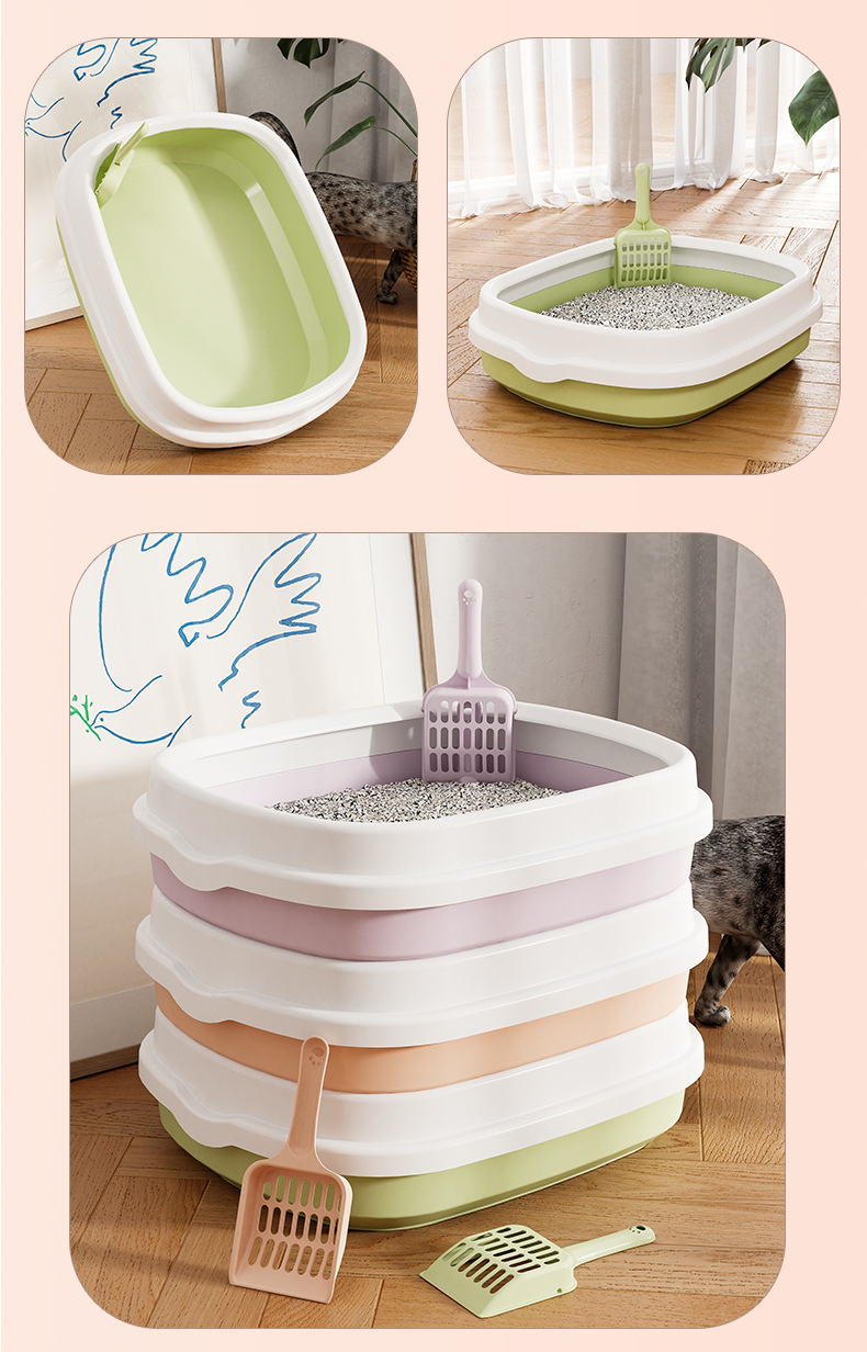 Smart cat litter box with bag, large-capacity deodorizing cat litter pad, new pet products pic 14