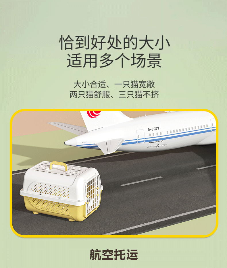 宠物航空箱猫咪外出便携猫笼子猫包狗狗托运箱手提车载狗笼太空箱详情9