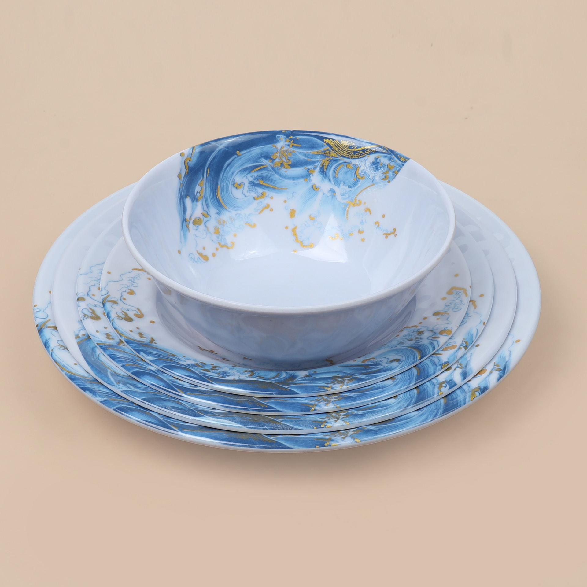 European-style plates, PP plastic plates, with a sense of texture and a high-end feel, are suitable for home living room fruit plates. The color can be customized for export pic 2