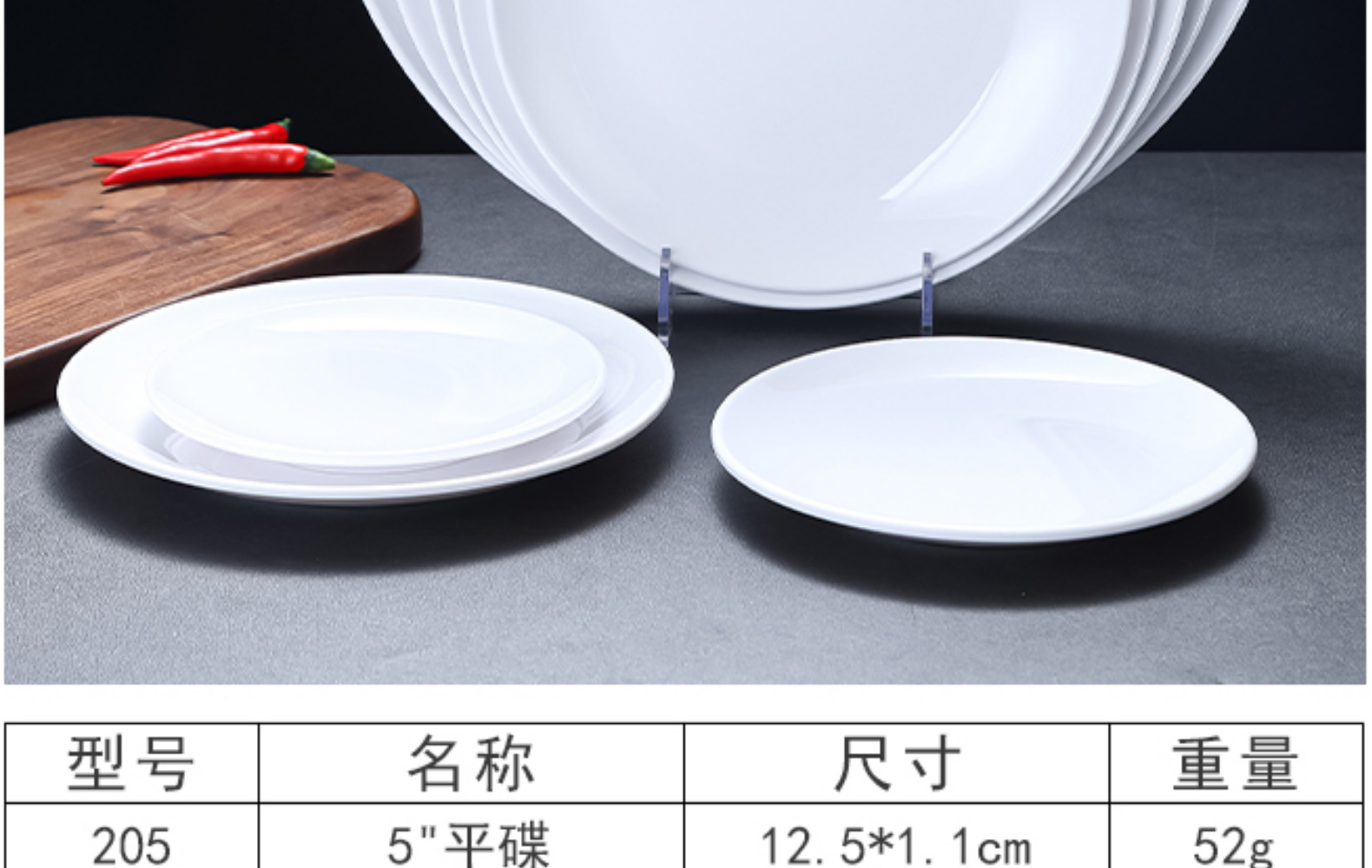 白色圆盘密胺餐具塑料仿瓷菜盘美耐皿碟子密胺圆盘自助餐厅碗盘详情30