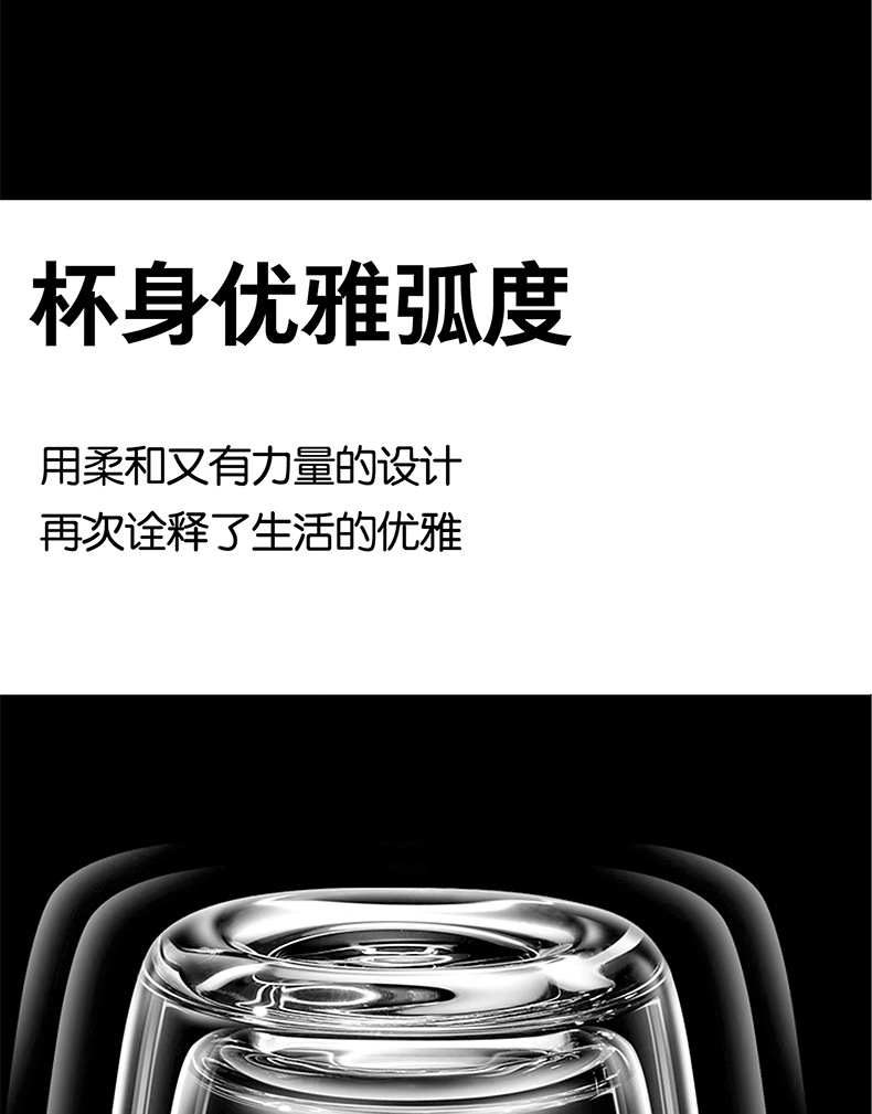 十二生肖高档双层鹅蛋玻璃杯刻logo大容量水杯家用男女士商务茶杯详情13