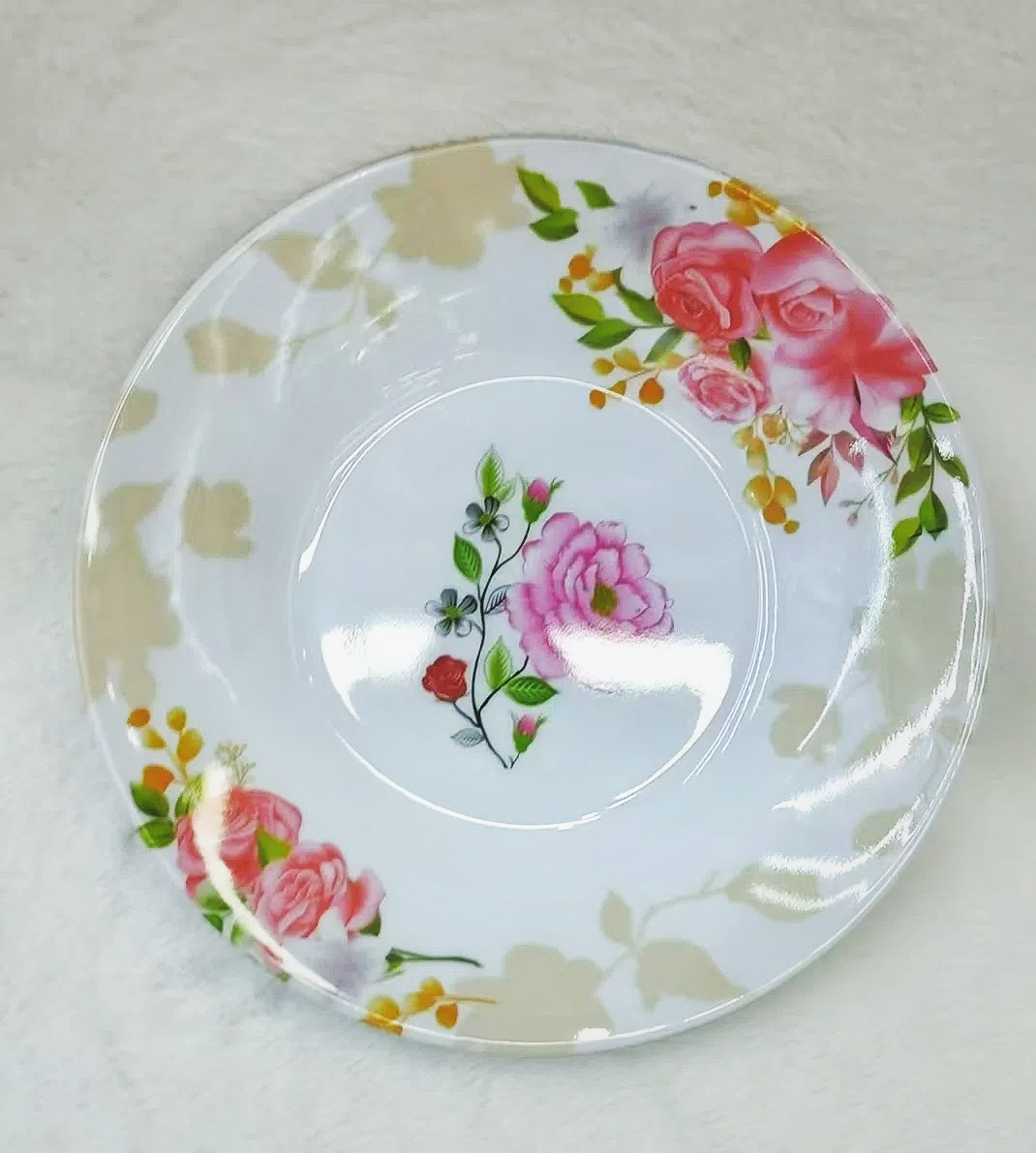 OPAL GLASSWARE White Jade Melamine Plates, soup Bowls, noodle bowls, salad Bowls, tableware plates, Square series pic 3