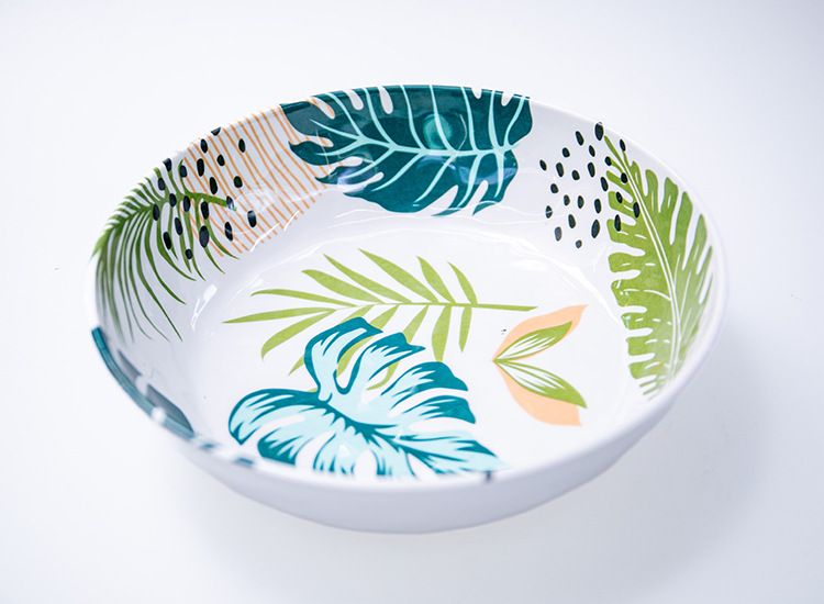 跨境外贸家用托盘水杯托盘加厚密胺圆形欧式茶盘水果塑料盘详情7