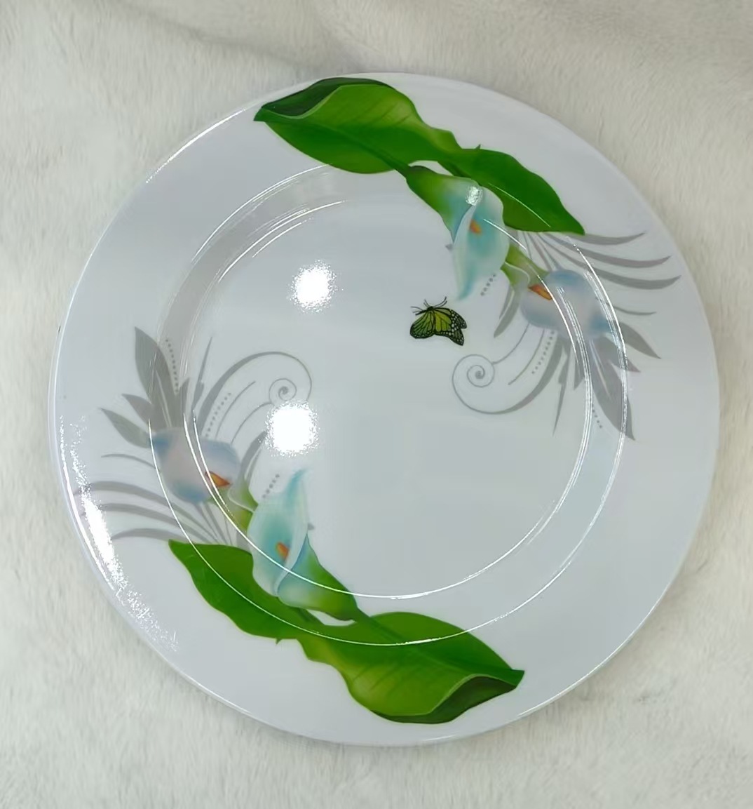 Cross-border melamine tableware, including melamine plates, flat plates, deep plates and round plates, is a bestseller on the street. Melamine tableware is sold by the ton in stock pic 2