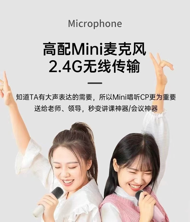 爆款跨境K12蓝牙音响户外便携式小音箱K歌娱乐无线话筒家庭KTV音详情10