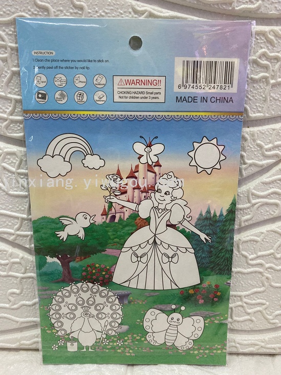 Colorful gilded cartoon princess dress-up 3D reward bubble stickers DIY notebook photo album stickers pic 7