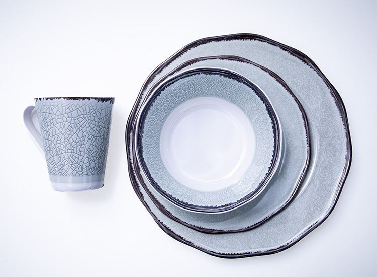 Cross-border melamine plates, melamine bowls, melamine trays, melamine tableware, melamine tableware are available in large quantities in stock pic 2