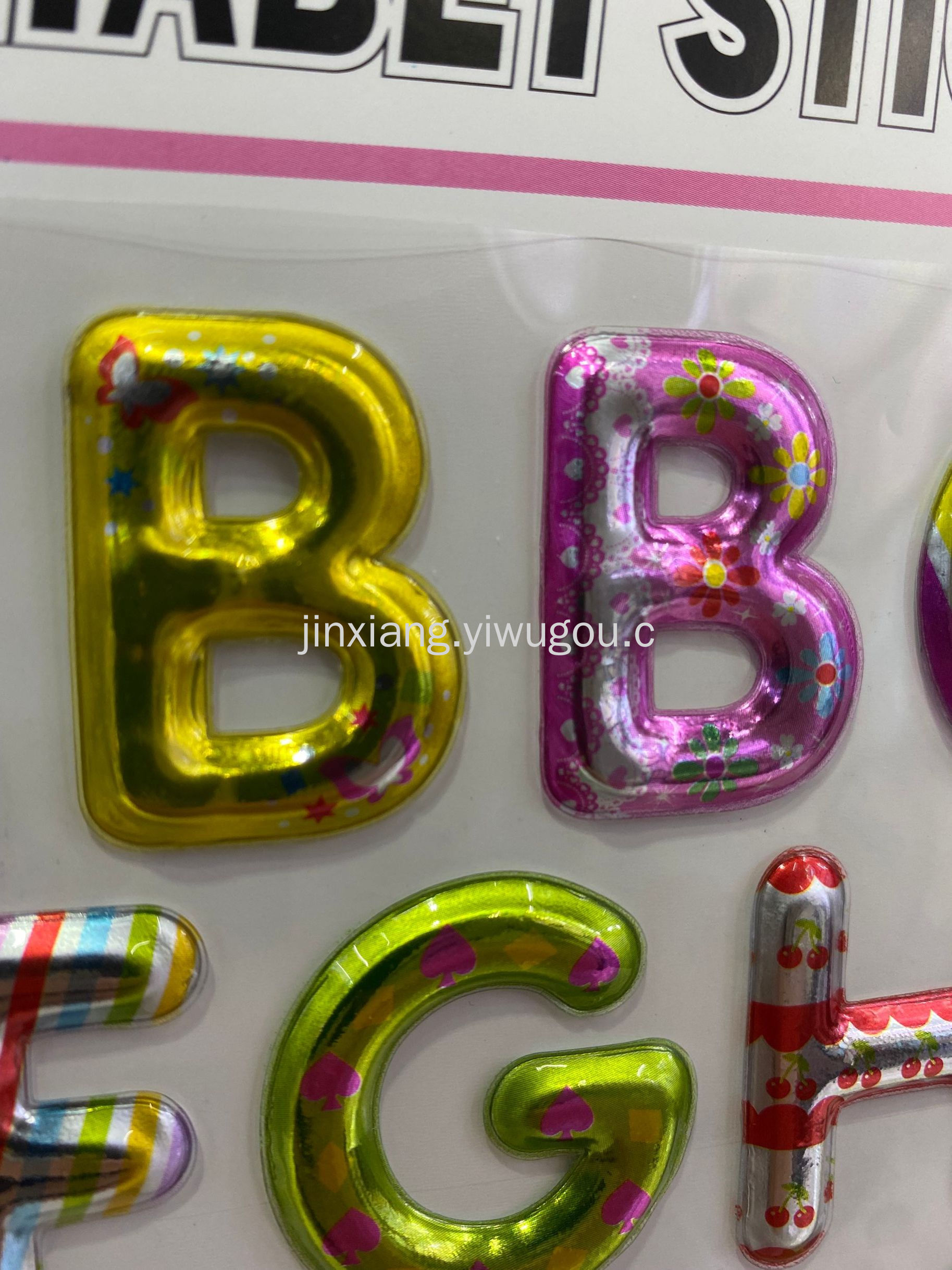 Seven-color gilded English letter and number addition and subtraction stickers 3D stereoscopic gift stickers for primary school students pic 13