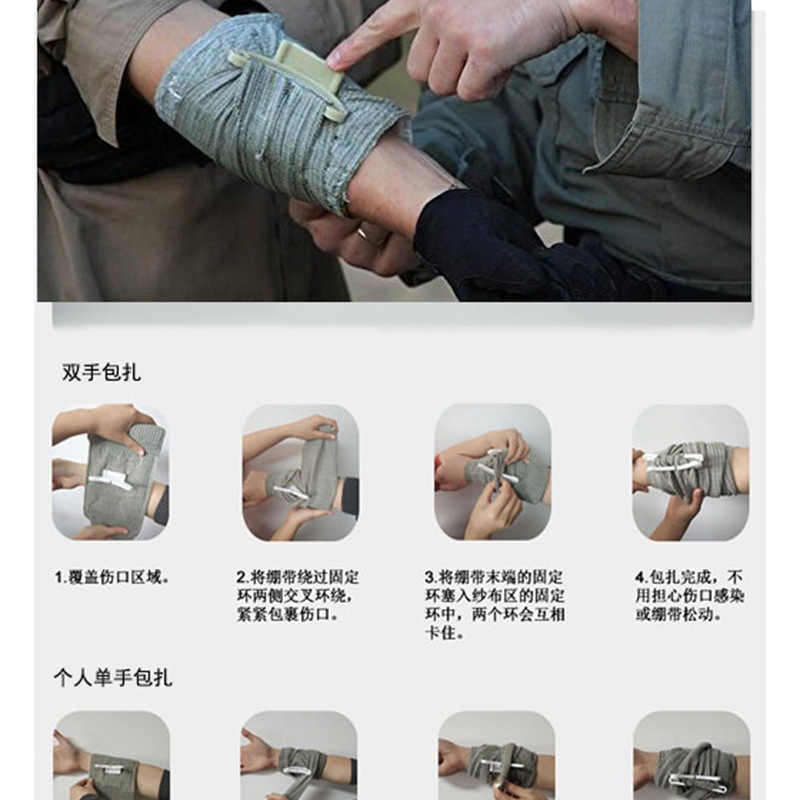 First aid training: Vacuum and compression tactics for trauma, hemostatic bandages, Israeli bandages for first aid of trauma pic 1