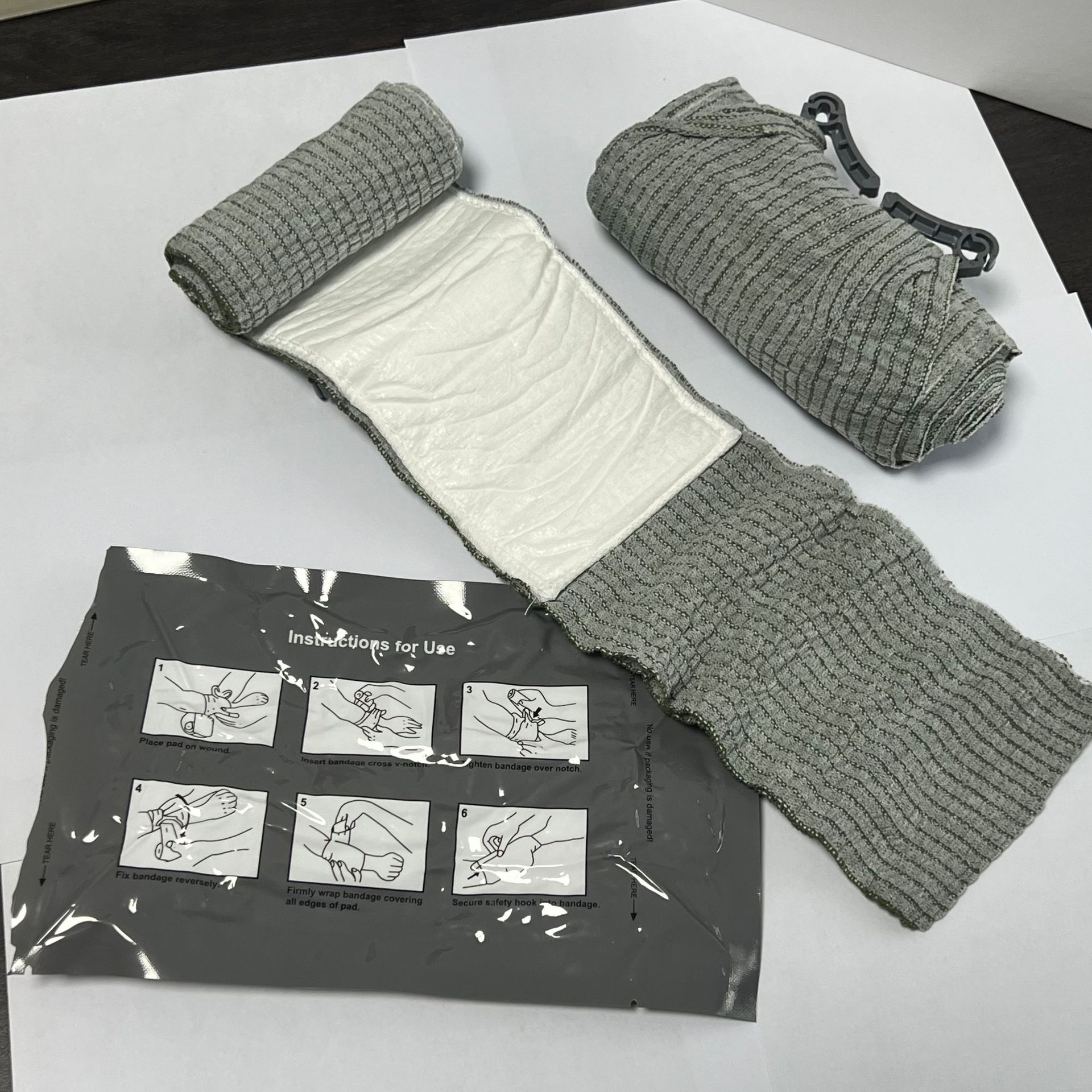 First aid training: Vacuum and compression tactics for trauma, hemostatic bandages, Israeli bandages for first aid of trauma pic 6