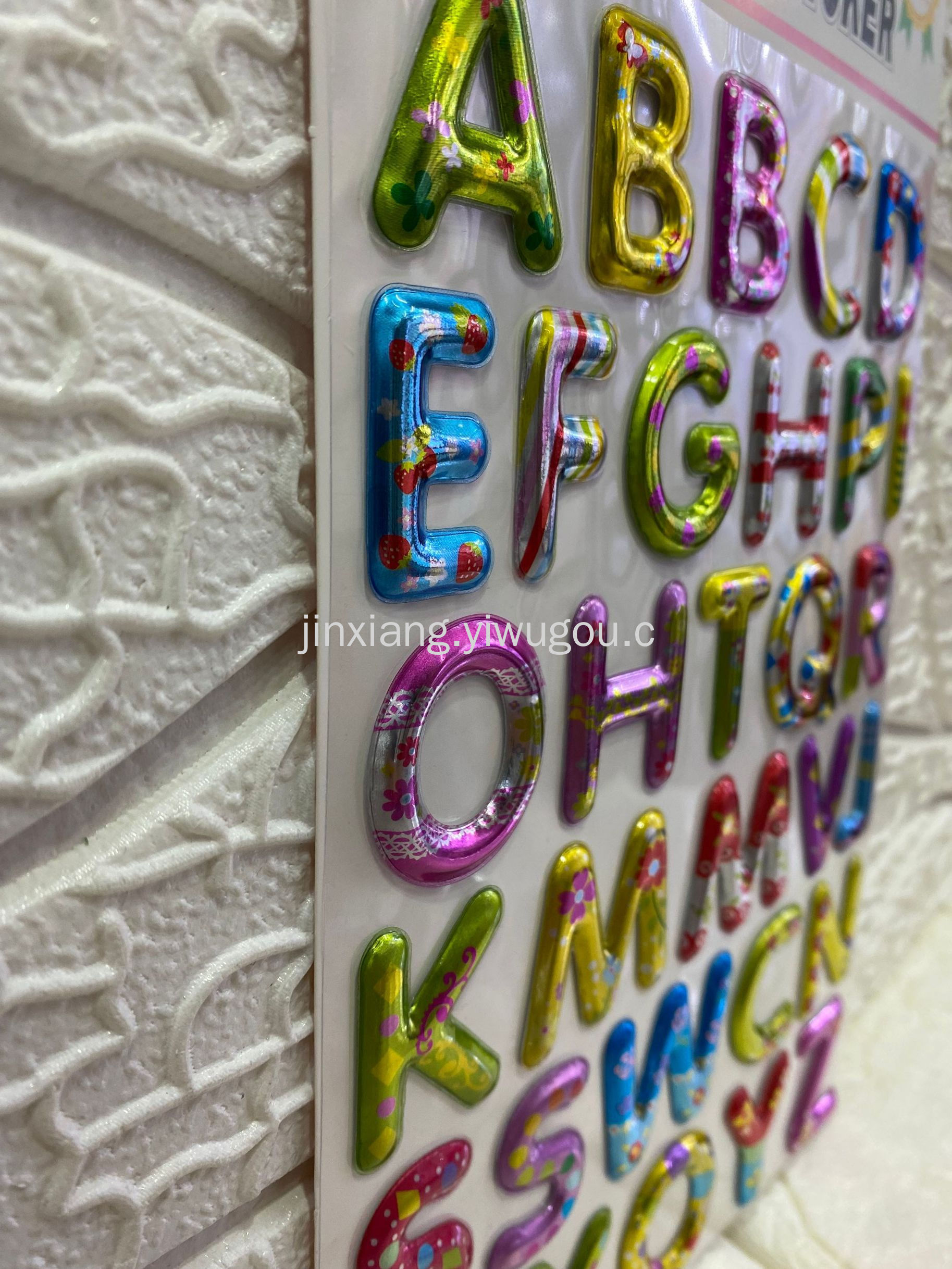 Seven-color gilded English letter and number addition and subtraction stickers 3D stereoscopic gift stickers for primary school students pic 14
