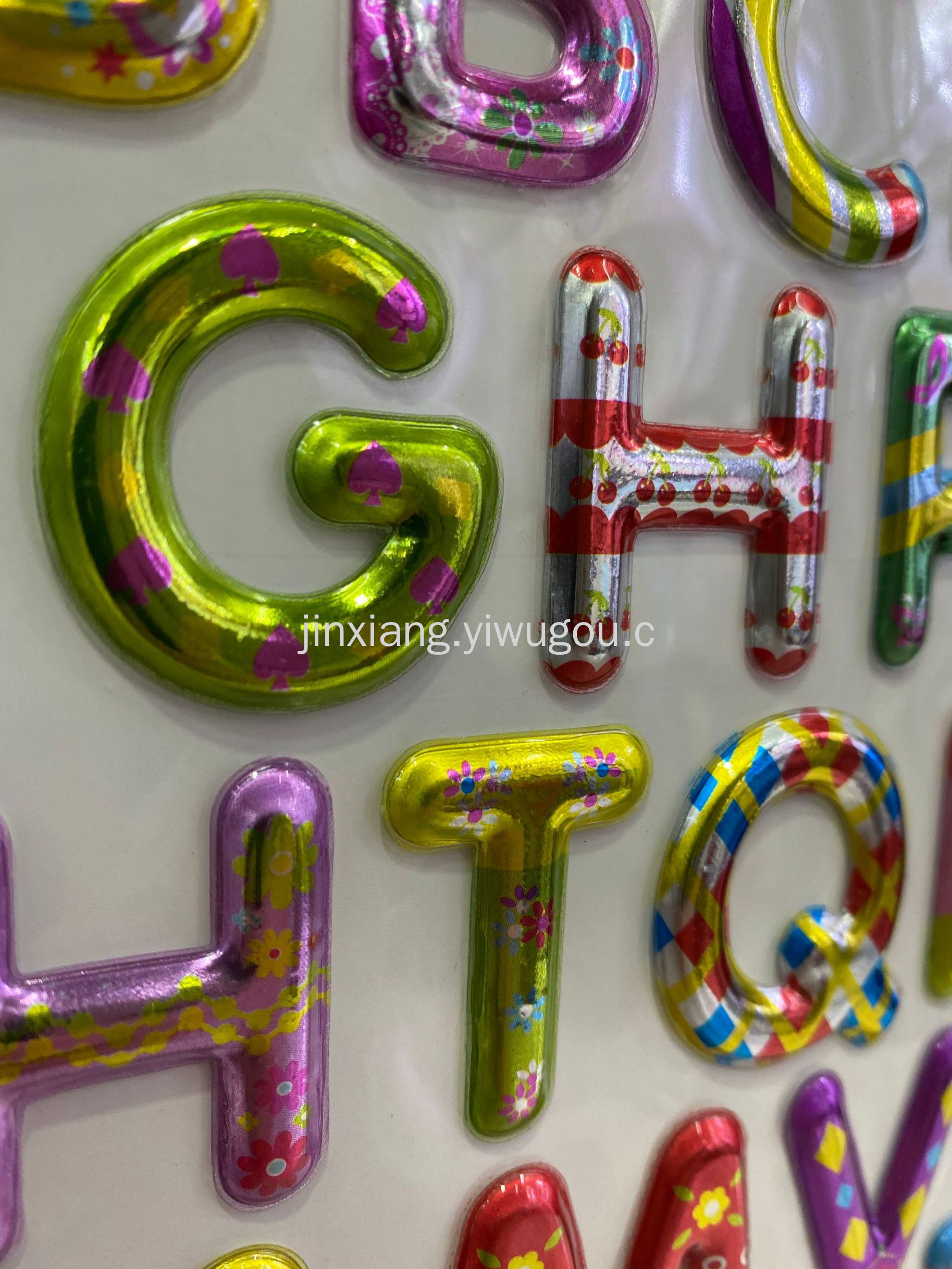 Seven-color gilded English letter and number addition and subtraction stickers 3D stereoscopic gift stickers for primary school students pic 4