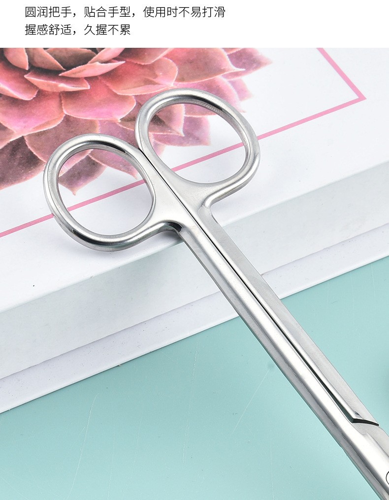 Stainless steel surgical scissors, thread removal scissors, round-tipped scissors, pointed gauze scissors, cross-shaped embroidery scissors pic 6