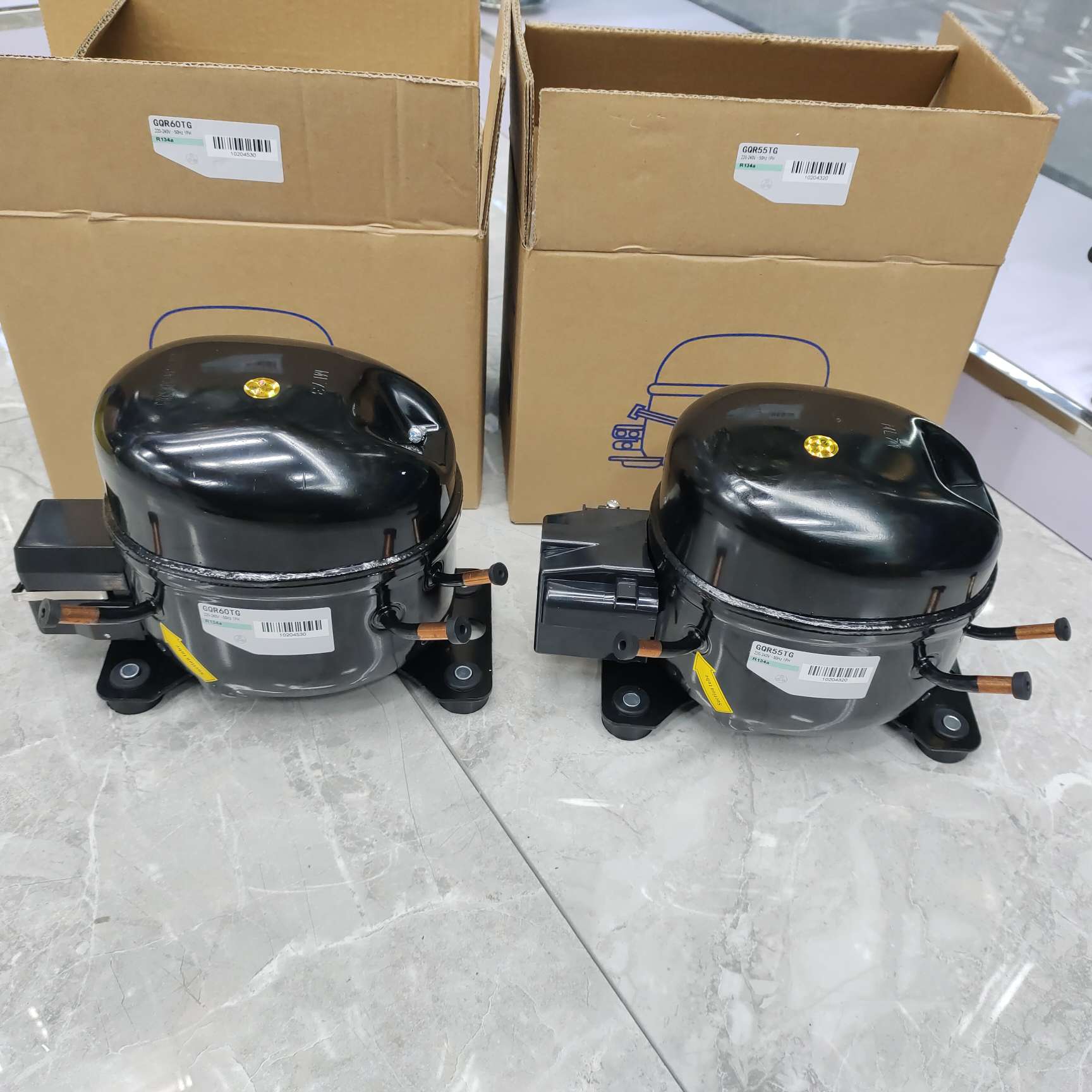 全新低温冰箱冰柜压缩机R404a制冷剂R134A空调压缩机GQR111GT详情6