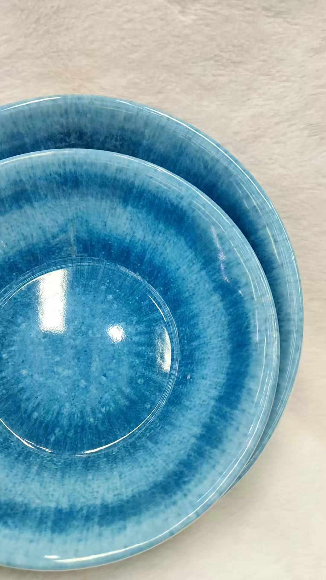 新款30%melamine bowl外贸出口非洲南美8 9寸内花型纹印花密胺碗详情3
