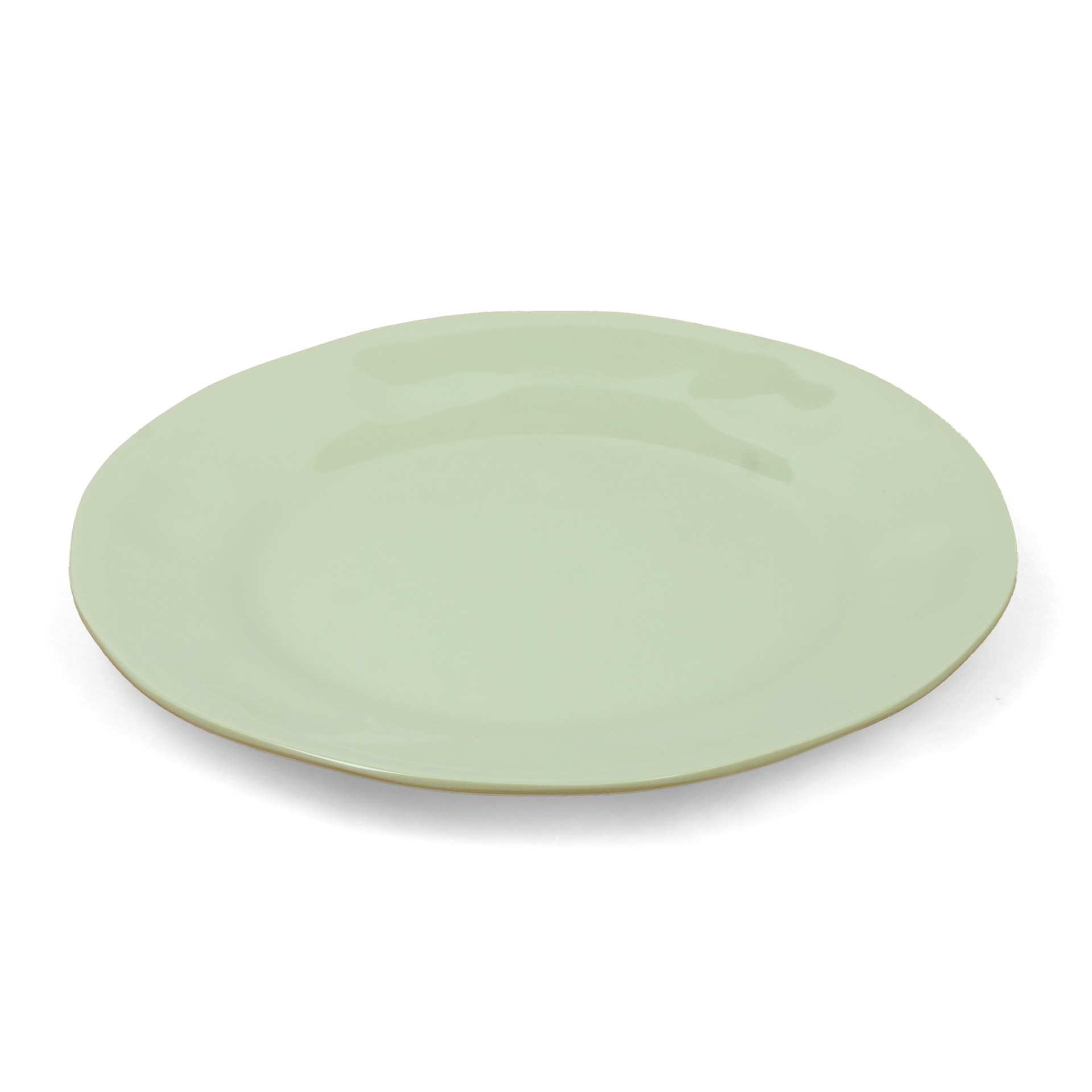 Cross-border green plates, tableware, round plates, flat plates, bowls and plates, commercial fast food plates, round Western plates, wholesale of round dishes pic 3
