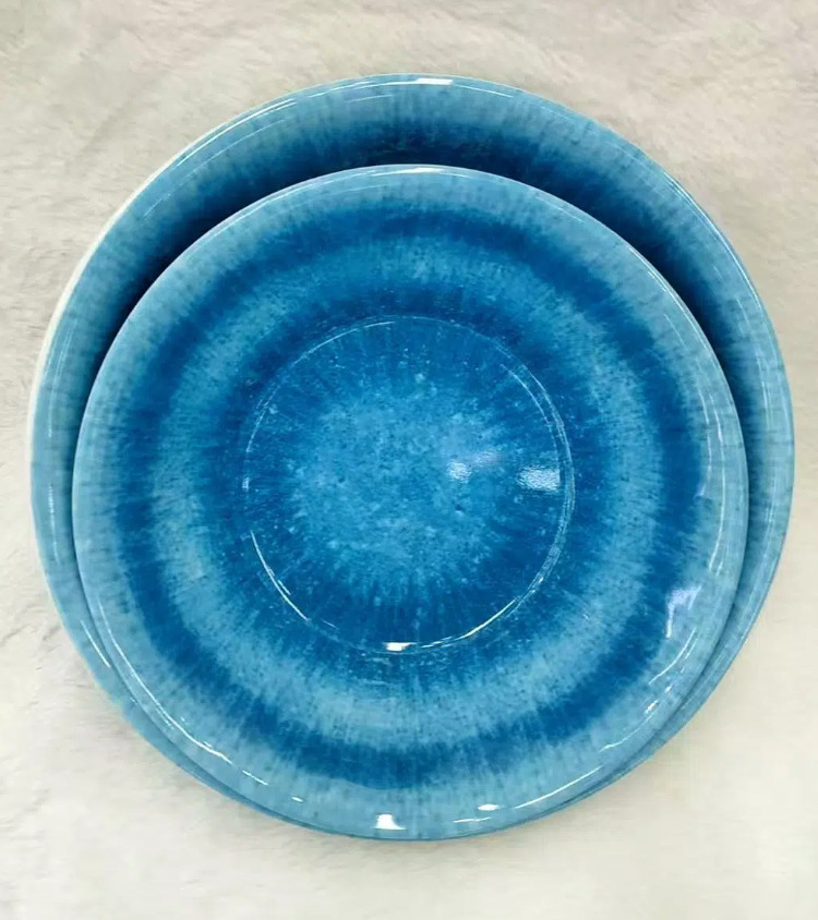 新款30%melamine bowl外贸出口非洲南美8 9寸内花型纹印花密胺碗详情5